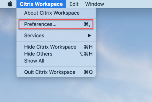 citrix app shortcut for mac